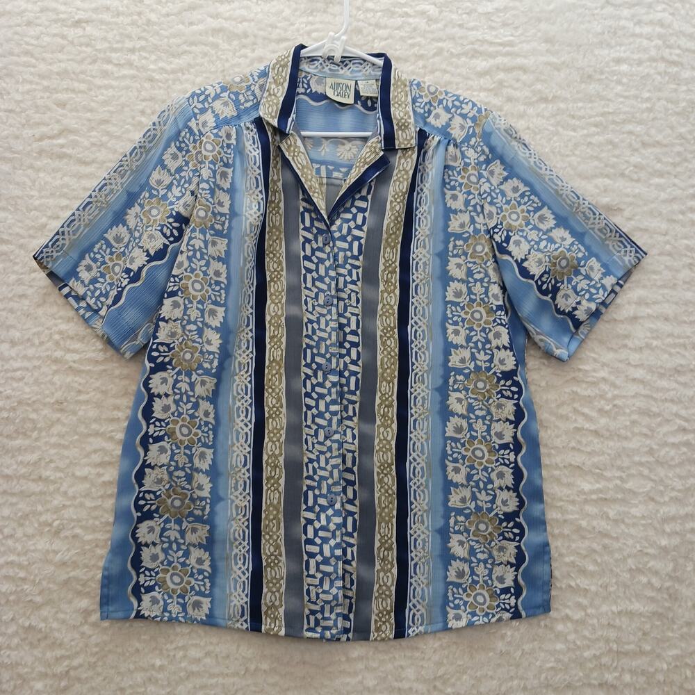 Blouse Stripe Bloomcore Office Vacation Resort Everyday Casual Leisure Size 14